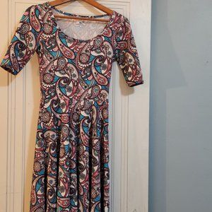 EUC LuLaRoe Pink/Blue Dress